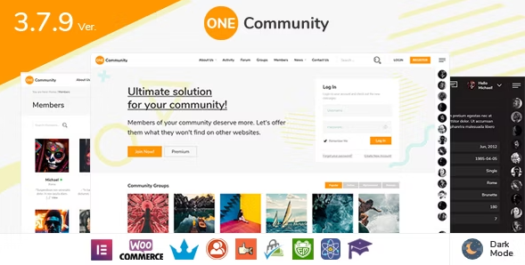 OneCommunity BuddyPress Membership Theme